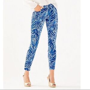NWOT Lilly Pulitzer Twilight Blue Early Riser South Ocean Skinny Jeans sz 4